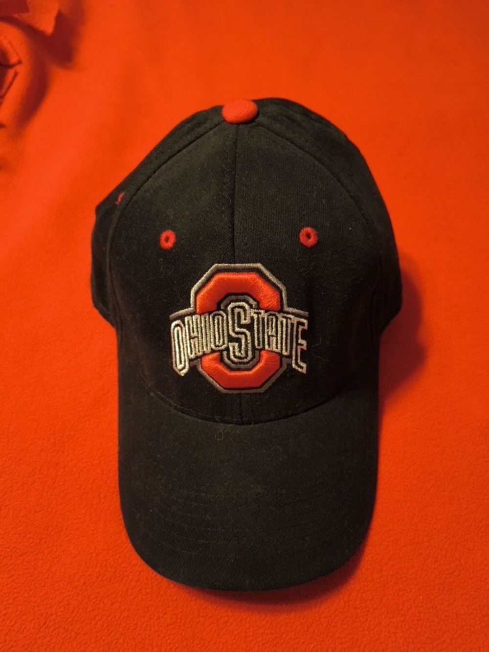 Ohio State Black & Red Baseball Cap - Ohio State Logo